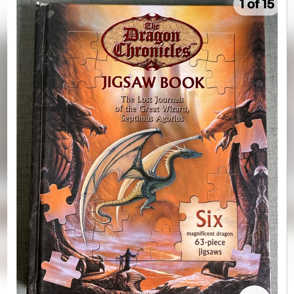 Dragon Chronicles Jigsaw Puzzle Book Great Pictures Dragons - Complete
